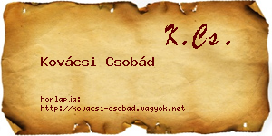 Kovácsi Csobád névjegykártya